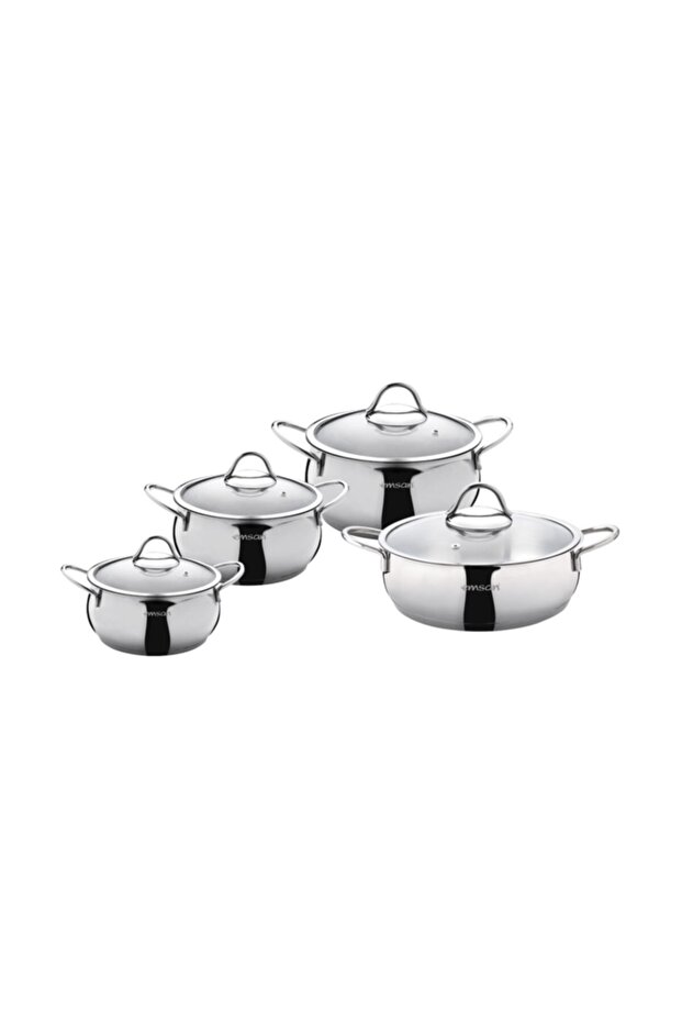 Cemre 8 Parça Çelik Tencere Set - 1