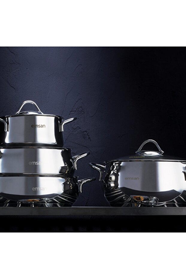 Cemre 8 Parça Çelik Tencere Set - 2