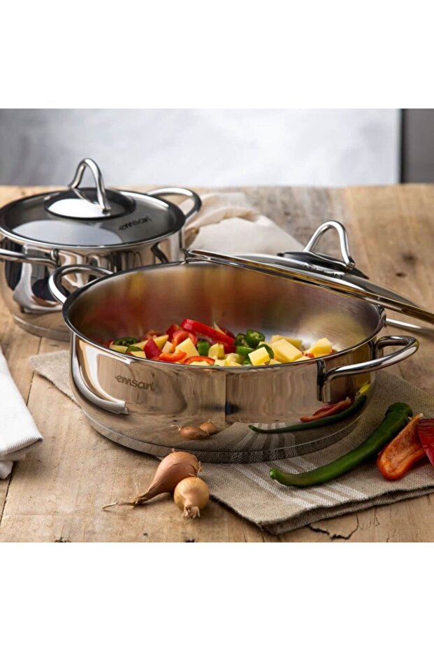 Cemre 8 Parça Çelik Tencere Set - 3