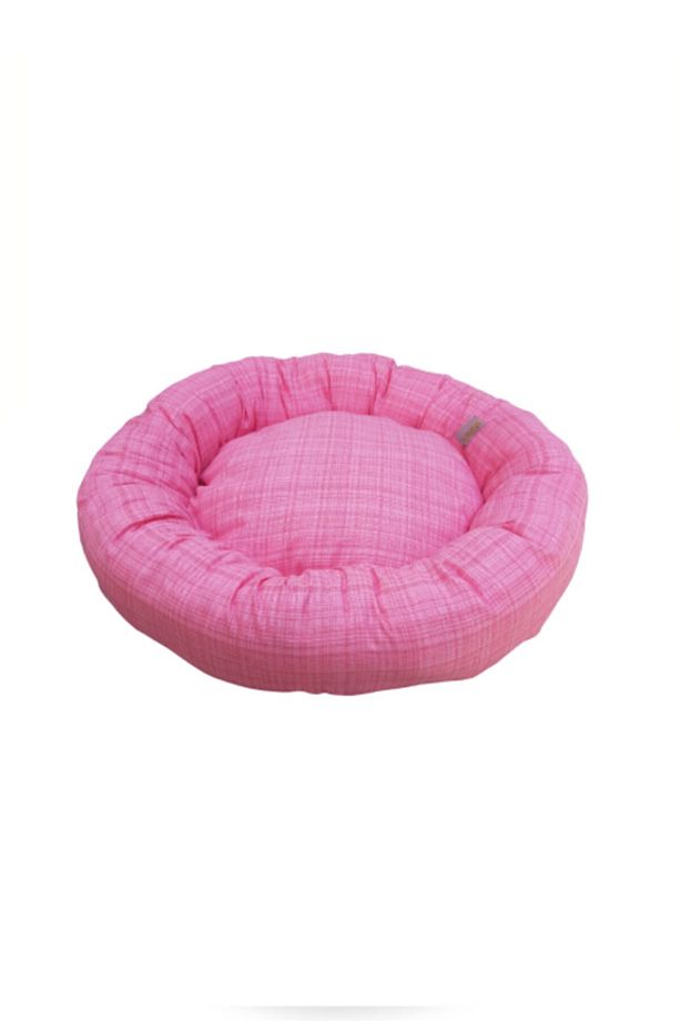 Pofuduk Simit Kedi Ve Köpek Yatağı 50 Cm Pembe - 1