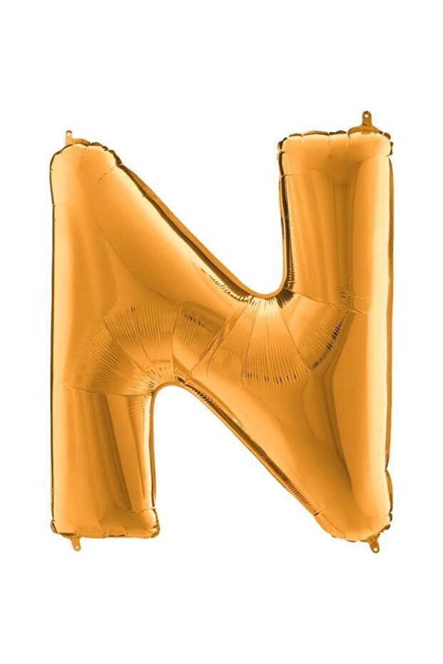 N Letter Gold Foil Balloon 102cm
