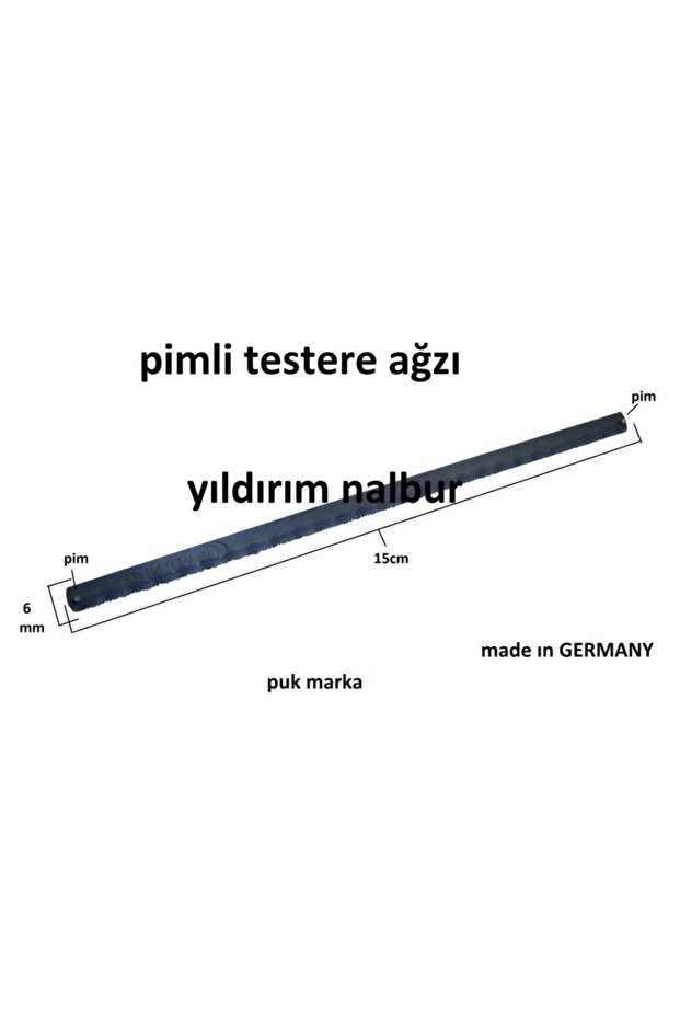 Pimli Testere Kıl 3 Adet Testere Ağzı Demir Testere Ahşap Testere - 2