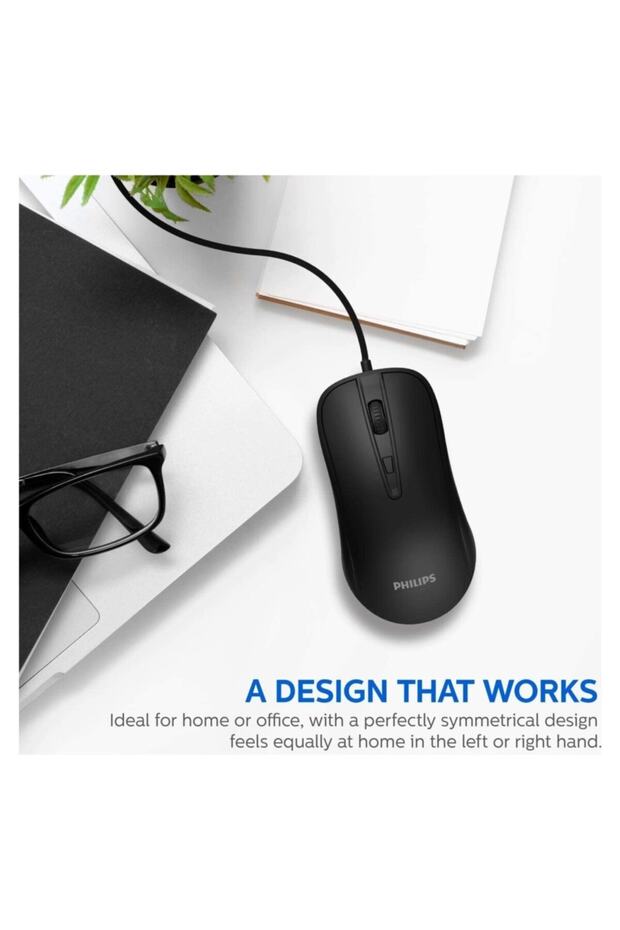 M214 Siyah 800/1000/1200 Dpi Kablolu Mouse - 6