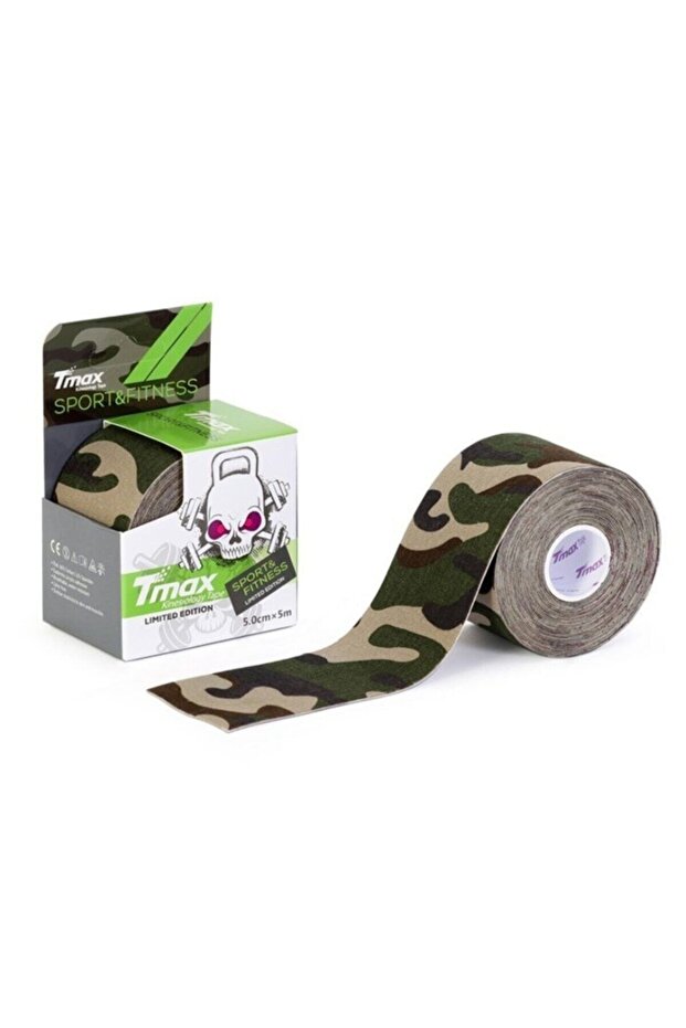 Tape Kinesio Pain Patch Camouflage Green 5 Meters X 5 Cm
