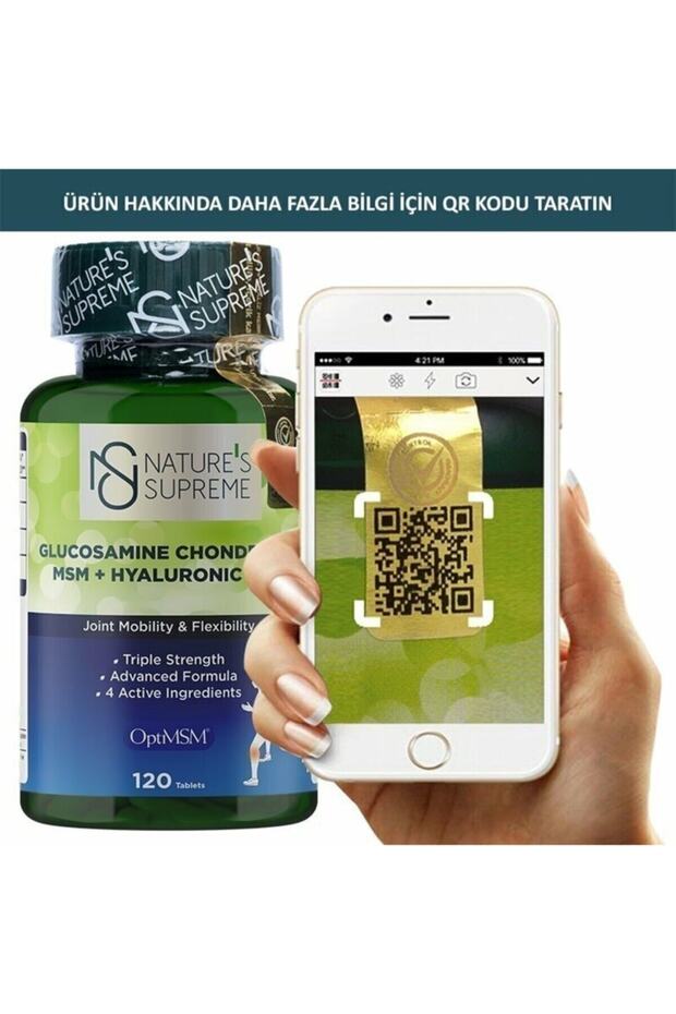 Glucosamine Chondroitin Msm + Hyaluronic Acid 120 Tablet - 4