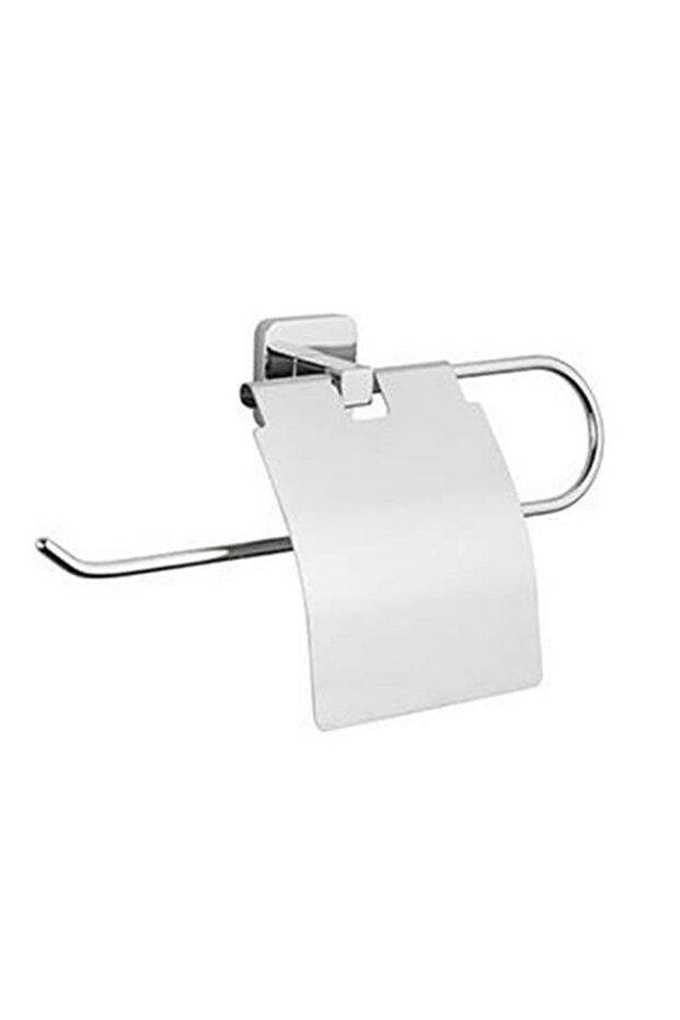Tema Square Series Bathroom Kitchen Paper Towel Holder with Lid, Chrome