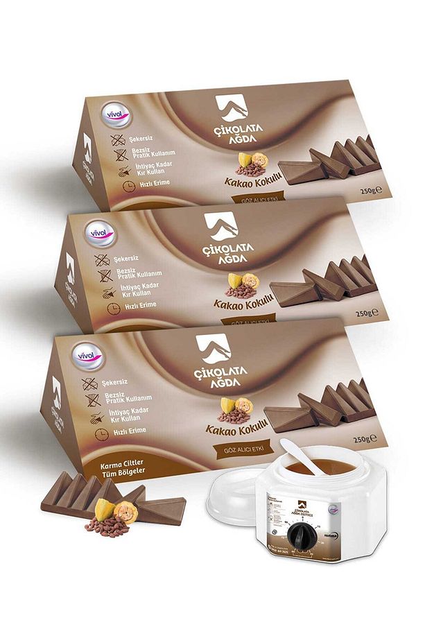 Çikolata Ağda Kakao Kokulu 3'lü Set - 1