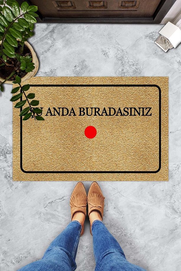 Konum Desen Dekoratif Kapı Önü Paspası - 1