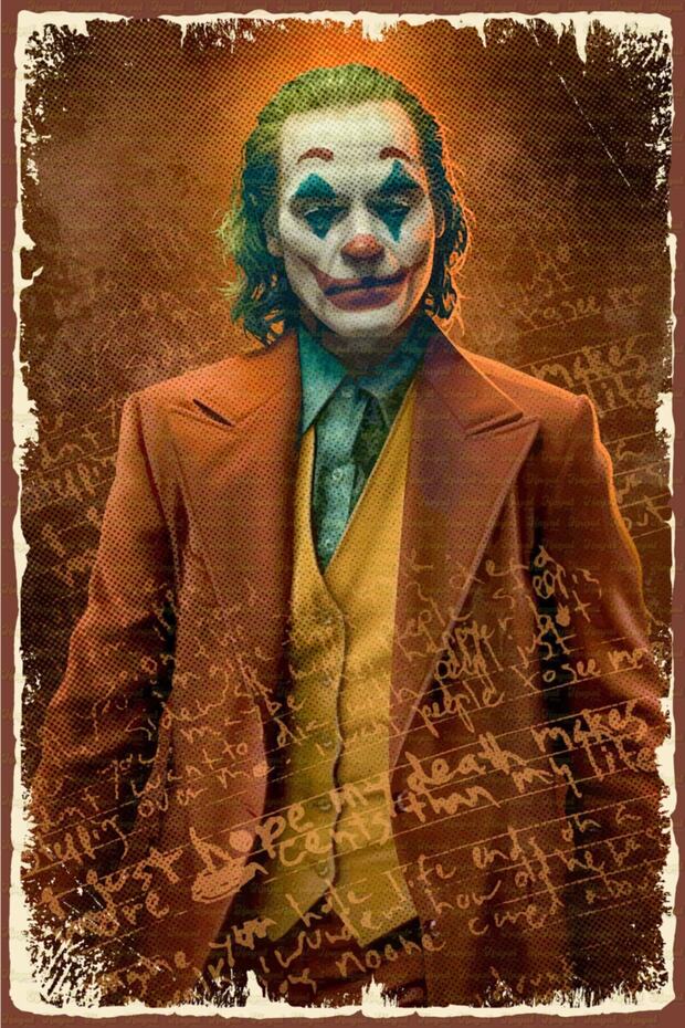 Joker Ahşap Retro Poster 004 - 1