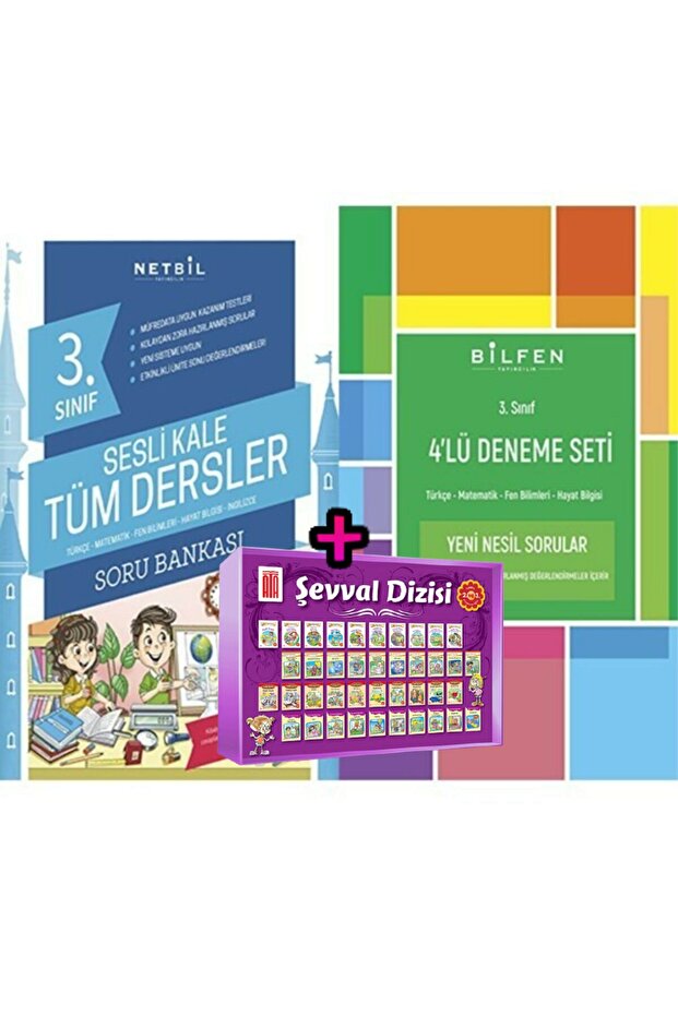 Netbil 3.sınıf Tüm Dersler Soru Bankası + 3.sınıf 6'lı Deneme Seti - 1
