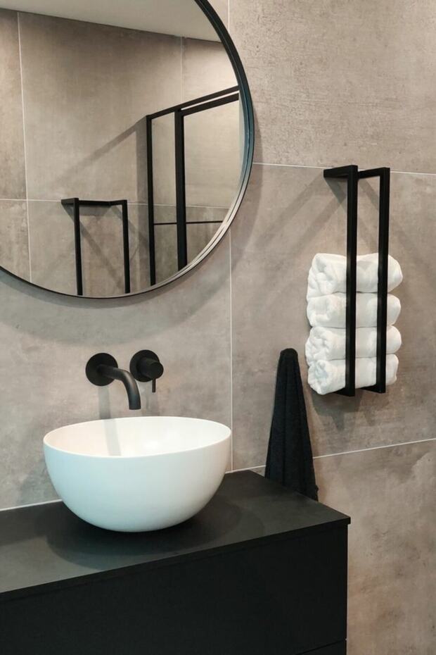 Aryamo Wall Mounted Towel Holder with Storage