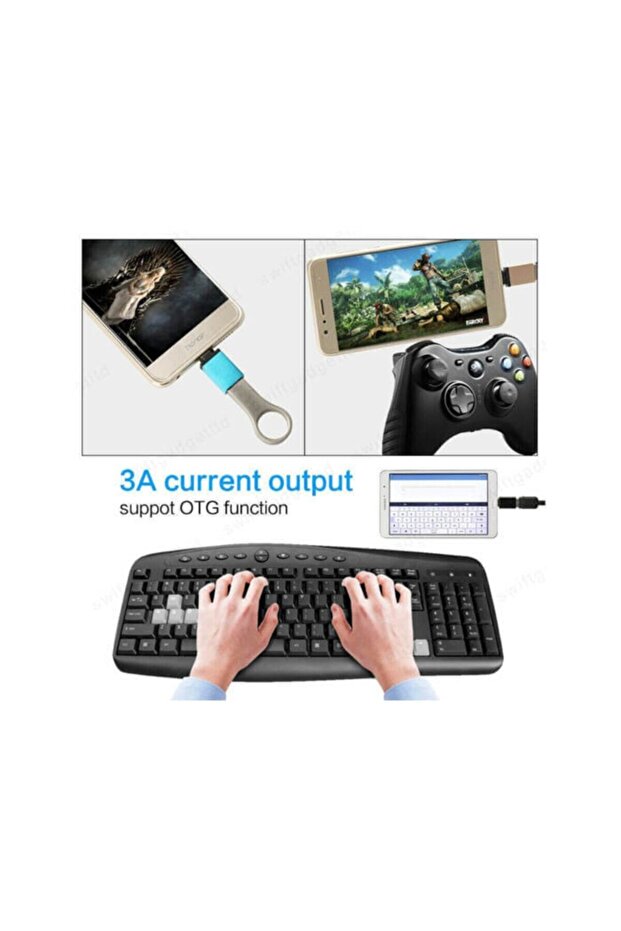 Type C Otg Çevirici Type-c To Usb 3.0 Dönüştürücü - Siyah - 3