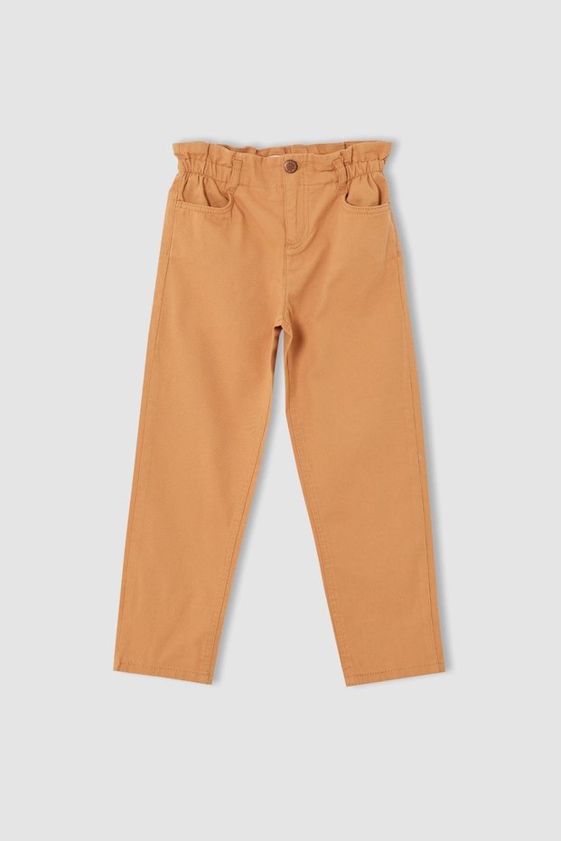 Girl's Slouchy Fit Paperbag Waist Fit Jean Trousers