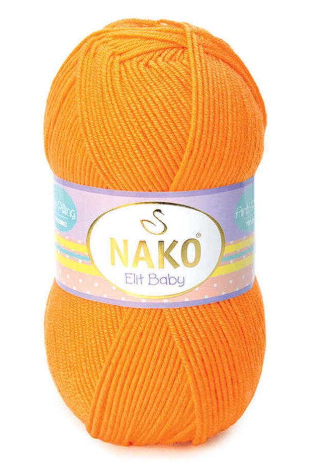 5 Pieces Elite Baby Anti-Pilling Hand Knitting Yarn Baby Wool Non-Pilling Baby Wool 4038 Orange Peel