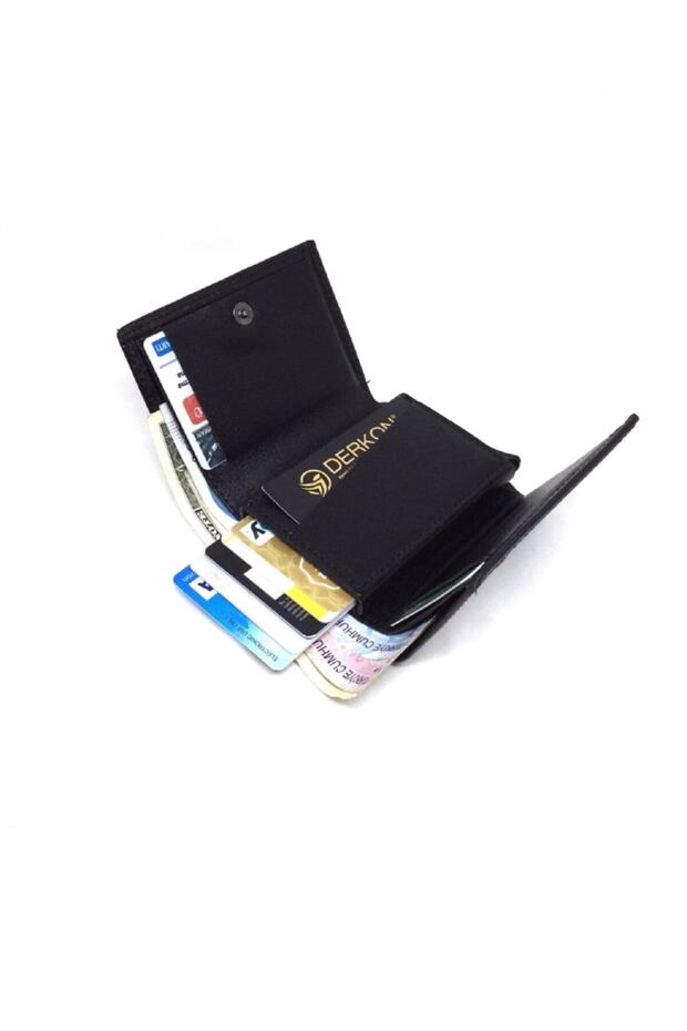 محفظة جلدية أصلية مزودة بآلية ذكية لحجب Rfid