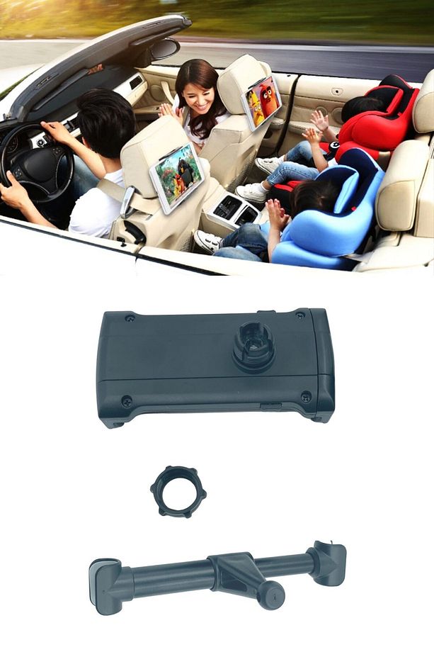 2 Adet Araba Oto Koltuk Arkası Telefon Tablet Tutucu Ayarlanabilir 360 Derece Dönebilen Stand 2li - 5