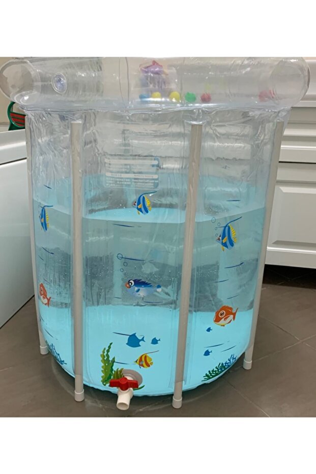 Bebek Aktivite Havuzu Yeşil Simitli Set - 4