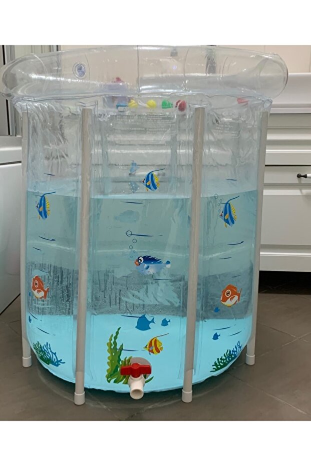 Bebek Aktivite Havuzu Yeşil Simitli Set - 5
