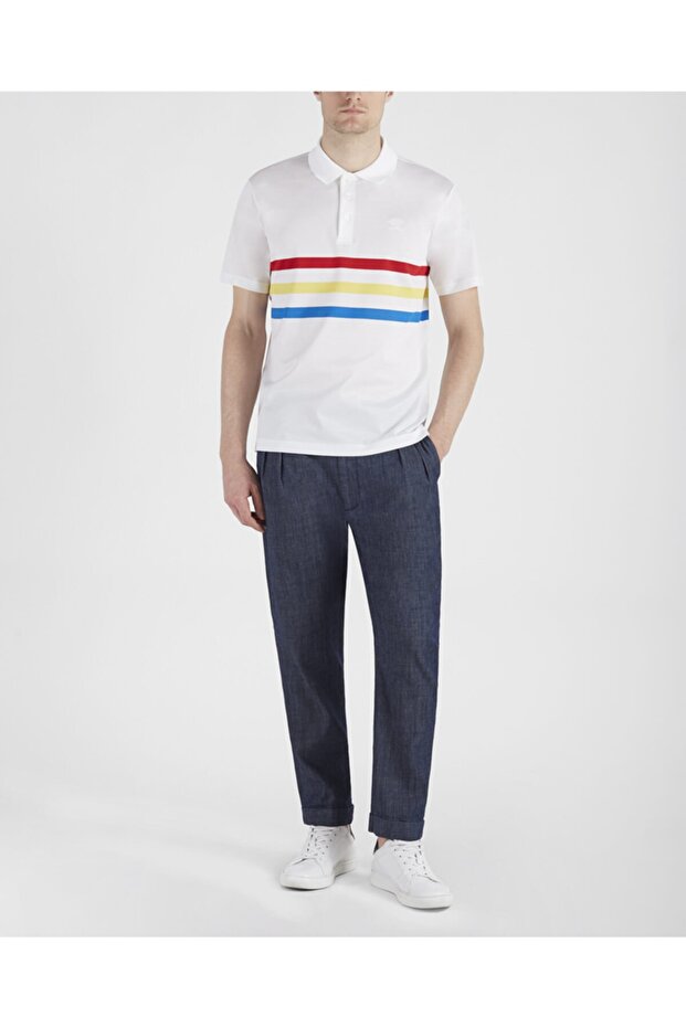 Men's Knitted Polo Shirt C.w. Cotton