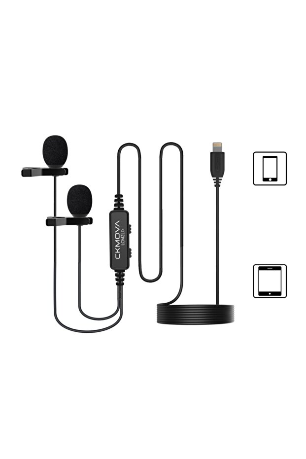 Lcm2ld Iphone & Ipad İçin Lightning Konnektörlü Kondenser Klipsli 2’li Yaka Mikrofonu - 2