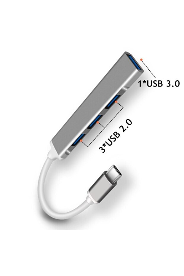 Profesyonel Usb C Hub 3.0 Tip C 3.1 4 Port Çoklu Splitter Adaptörü Otg Cep Telefonu - Dhu0003 - 3