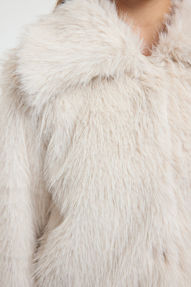 Ecru kožuch - Regular Fit Twoaw25Mo00314 - 4