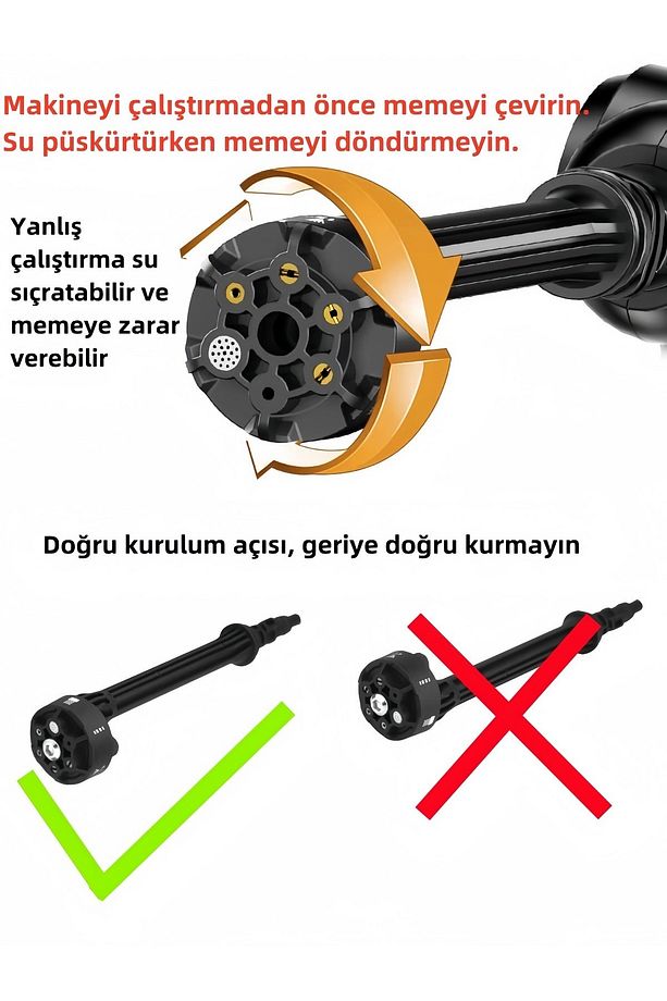 Ayarlanabilir Hız Çift Lityum Pil Saf Bakır Kömürsüz Oto Araba Bahçe Yüksek Basınçlı Yıkama Makinesi - 7