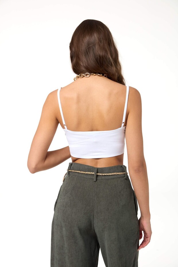İnce Askılı V Yaka Basic Bralet - 2