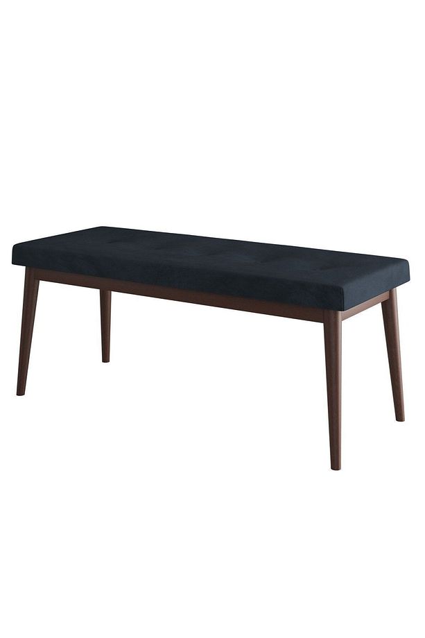 Arwen Serisi Bench, Gürgen Tam Isleket, 1.sınıf Babyface Kumaş , Antrasit Bench , Ceviz Ayak - 1