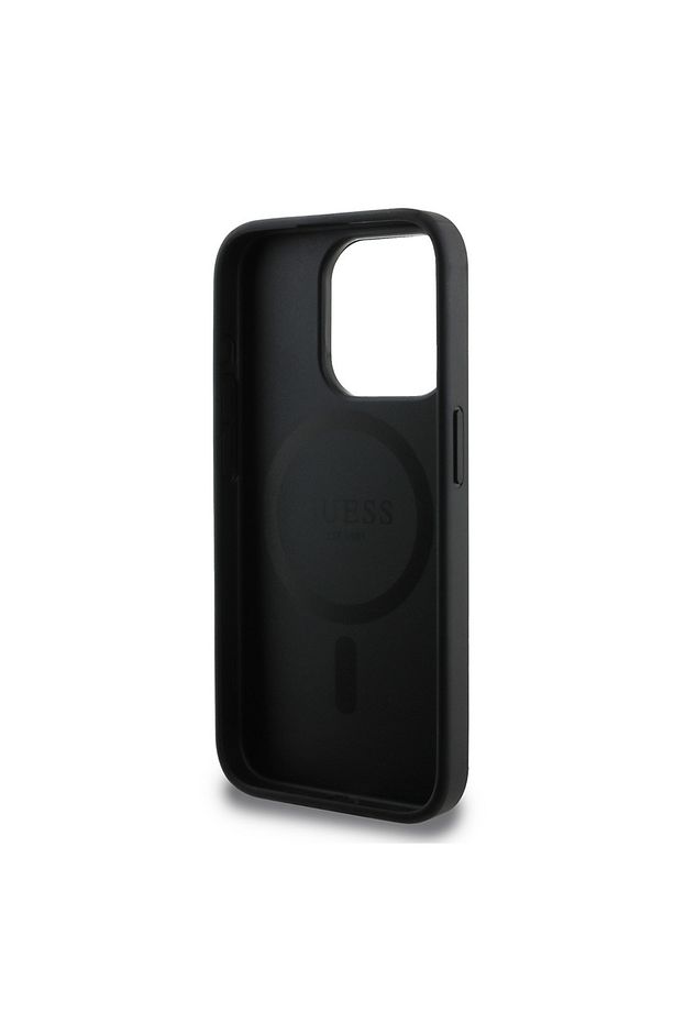 iPhone 15 Pro Max Uyumlu Kılıf Guess  Lisanslı Magsafe Şarj Özellikli Small 4G Classic Siyah - 4