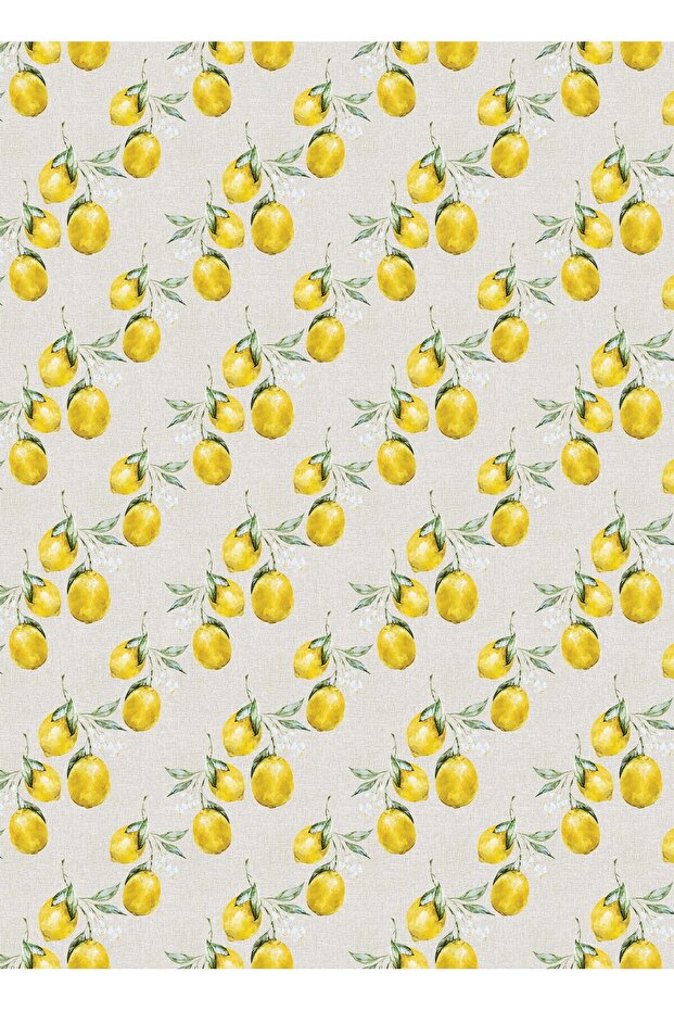 مفرش طاولة ملون منقوش بالليمون - 2