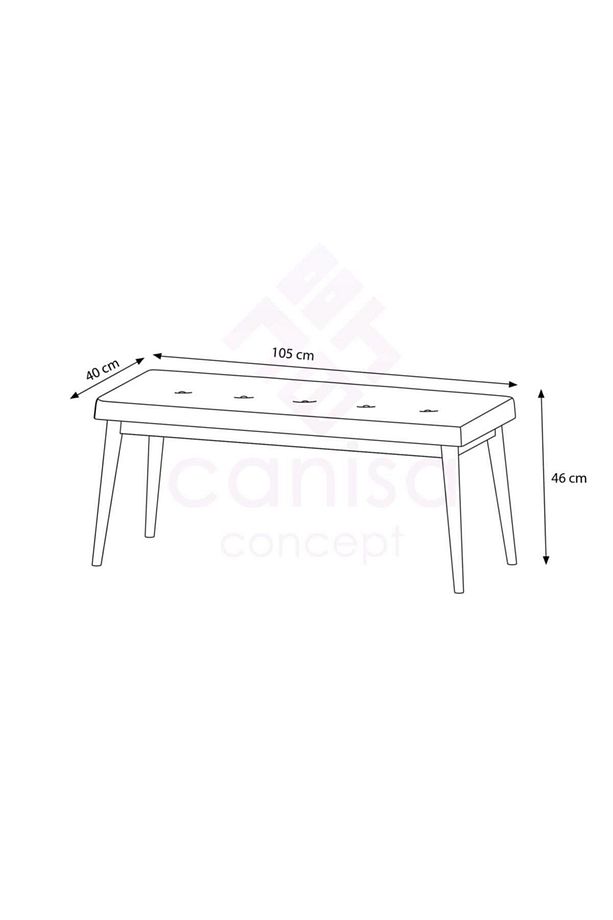 Rio Serisi Bench'li Barok Ahşap Desenli Mdf Mutfak Masası 4 Siyah Sandalye Takımı - 7
