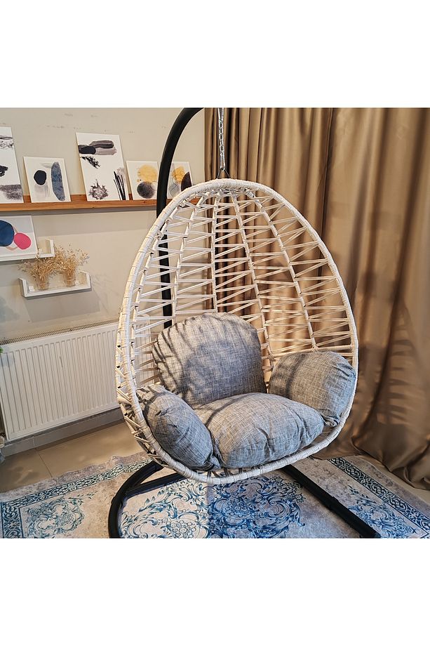 Bahçe  Ev Mobilyaları, Armut Salıncak, Tek Kişilik Balkon Salınacağı, Tekli Ev Salıncağı. - 3