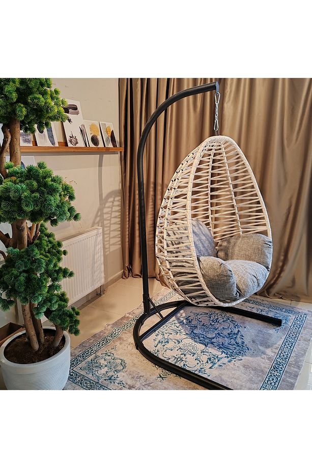 Bahçe  Ev Mobilyaları, Armut Salıncak, Tek Kişilik Balkon Salınacağı, Tekli Ev Salıncağı. - 5