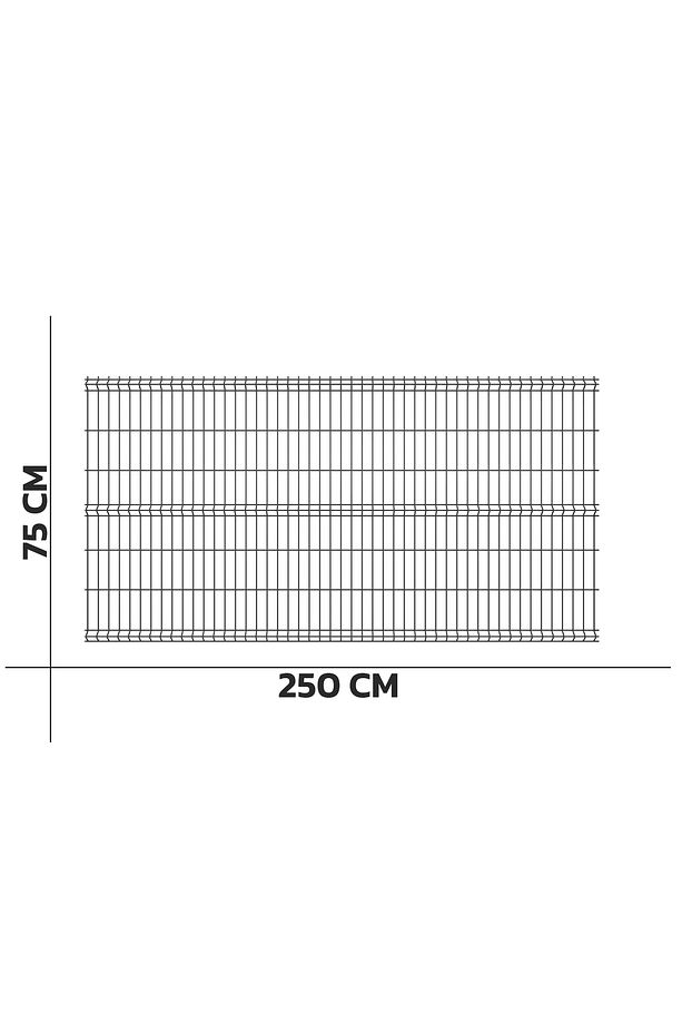 1 Adet Panel Çit Teli 75x250 CM 4.MM Tel Kalınlığı 55X150 MM Göz Aralığı - 2