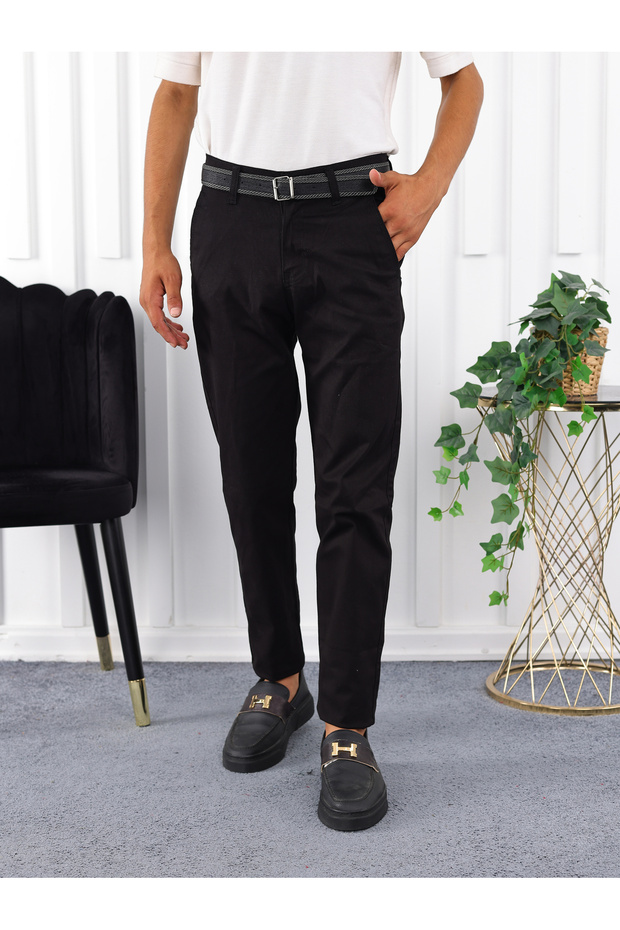 Boys' Winter School Pants with Fleece Inside and Belt