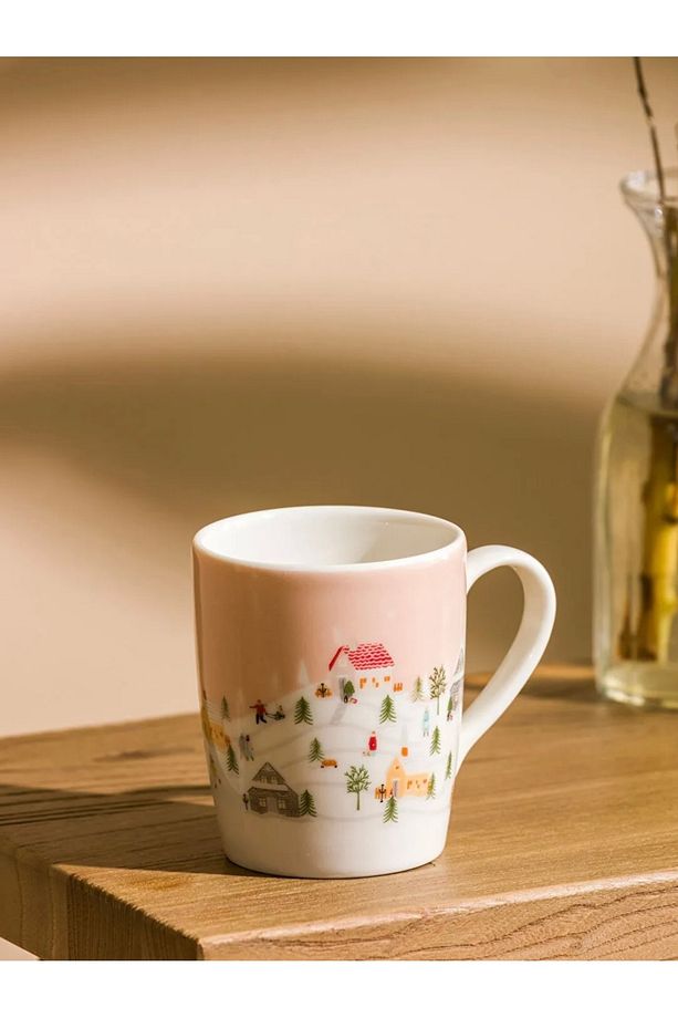 LCW HOME Toz Pembe Yılbaşı Temalı Seramik Kupa 270 Ml - 1