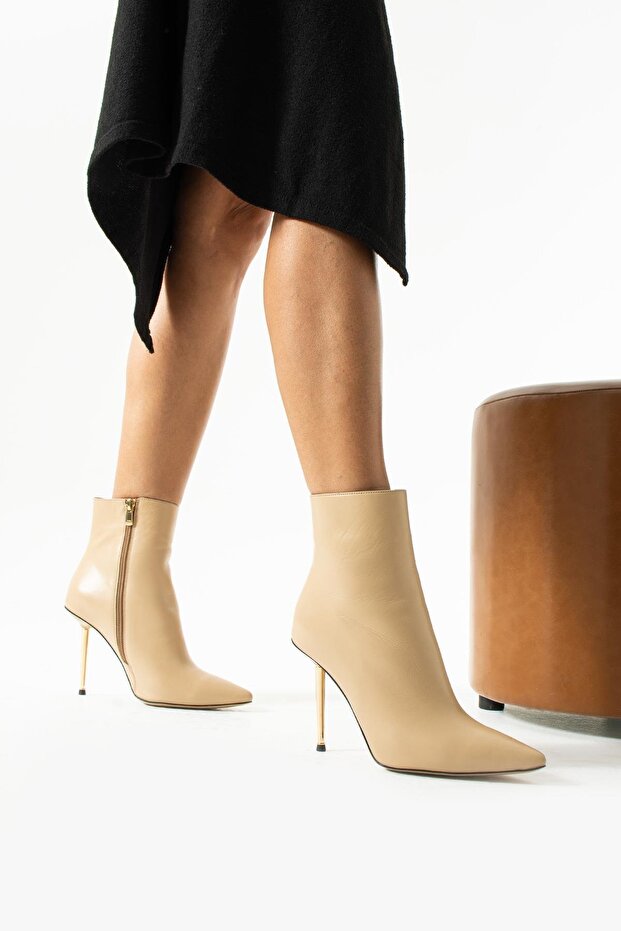 Kadın Hakiki Deri Bot Camel - 1