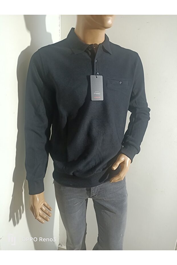 yakalı pamuklu cepli sweatshirt - 4