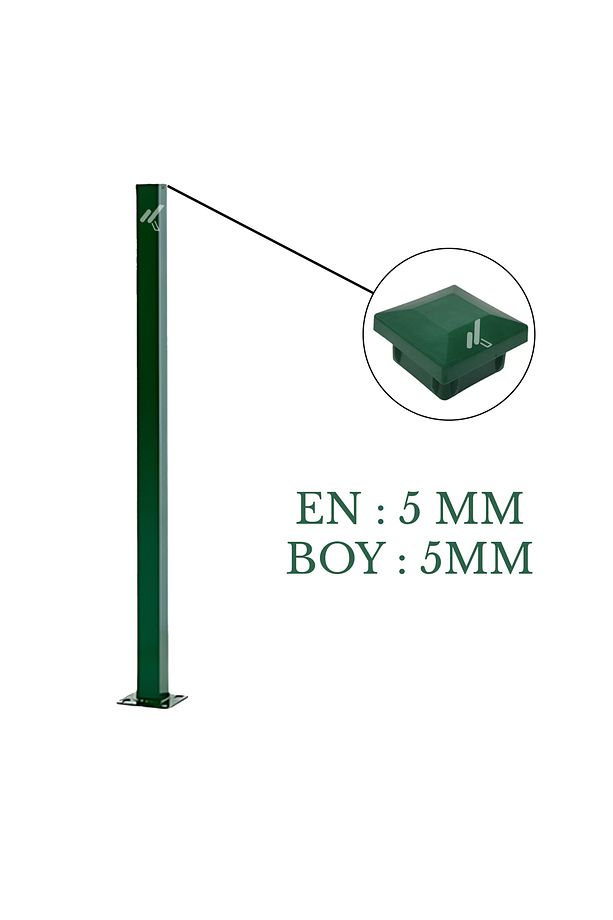 40 Adet Sert Plastik Panel Çit Direk Kapağı 50x50 mm - 3