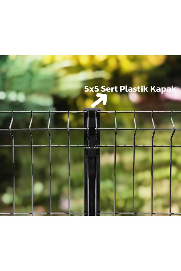 40 Adet Sert Plastik Panel Çit Direk Kapağı 50x50 mm - 4