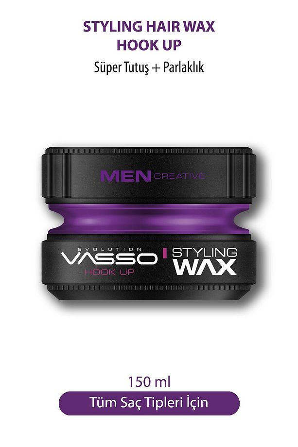 24 Saat Dalgalı Ve Kıvırcık Saçlar Için Süper Tutuş Ve Parlaklık Kazandıran Wax - Hook-up Pro 150 ml - 1