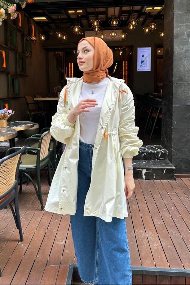 Charm Yağmurluk - Ekru - 9