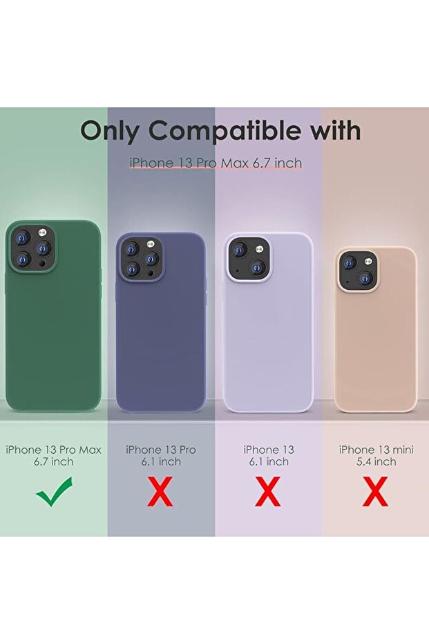 iPhone 13 Pro Max Uyumlu Dayanıklı Astar Yumuşak Logolu Lansman Silikon İçi Kadife Telefon Kılıfı - 6