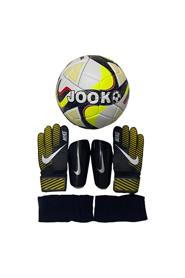 Jooko Number 5 Patterned Children's Ball, Keeper and Shin Guard Set - 5-6-7-8