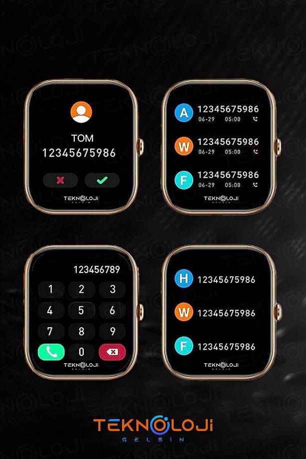 Kadın Akıllı Saat Smart Watch TK30 Mini Flamingo Kolye Hediyeli Ios ve Android Uyumlu 38m 2.2inç - 7