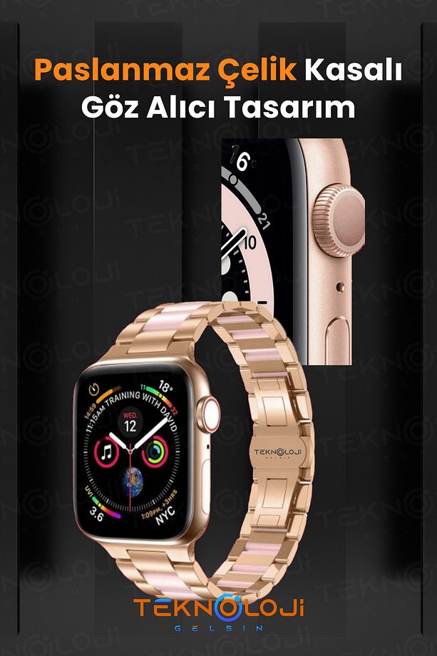 Kadın Akıllı Saat Smart Watch TK30 Mini Flamingo Kolye Hediyeli Ios ve Android Uyumlu 38m 2.2inç - 6