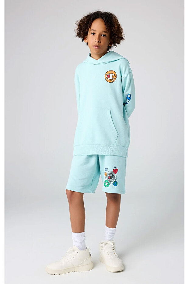 Eco Future Bermuda Organic Cotton Blue Children's Shorts-306706-Bs017