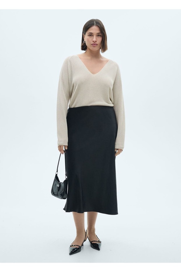 Lureks kumaş V yaka kazak - 7