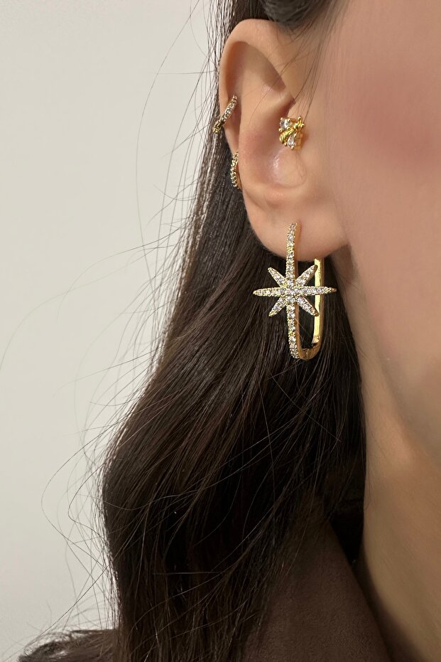 Kuzey Yıldızlı 2'Li Küpe - 1